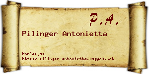 Pilinger Antonietta névjegykártya